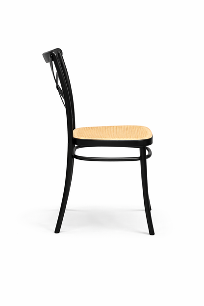 Silla Danubio Crossback Top Apilable Negra