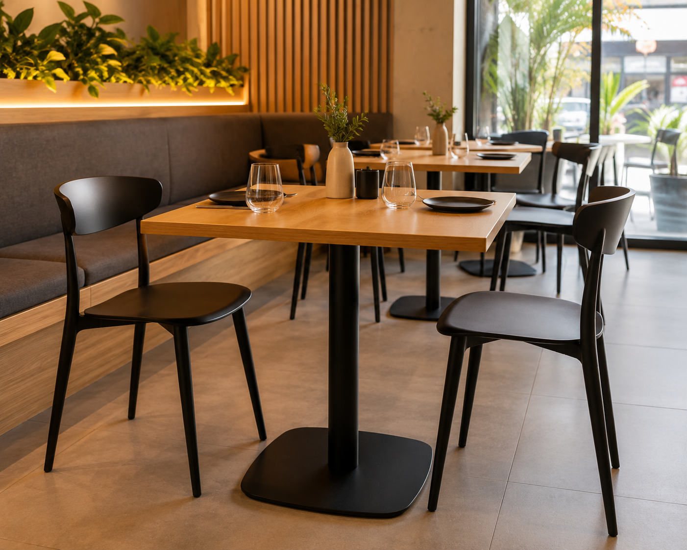 Mesa Tolix Madera 70x70 Metalica Cubierta Madera