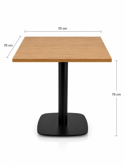 Mesa Tolix Madera 70x70 Metalica Cubierta Madera