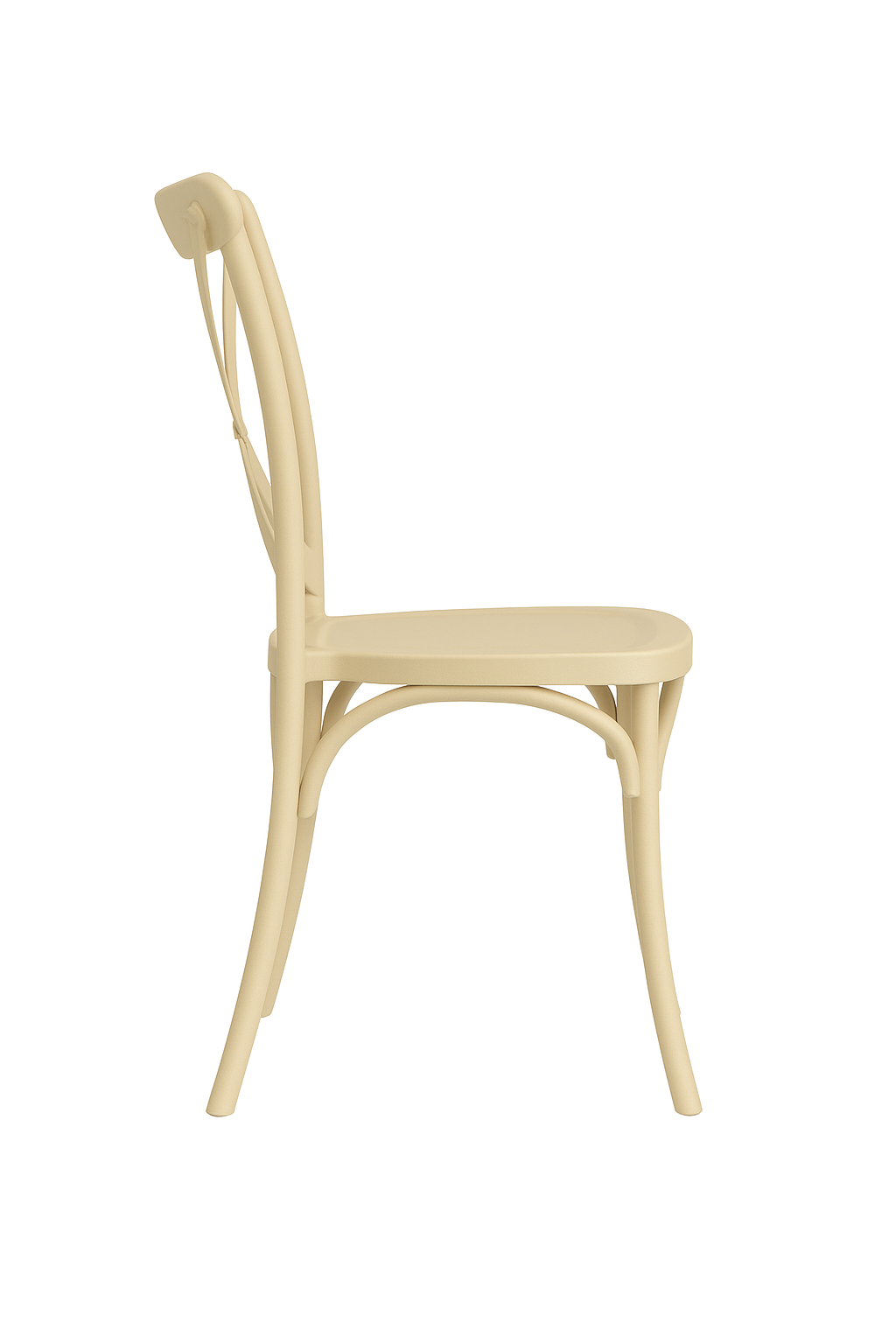 Pack 4 Sillas Crossback Beige Apilable