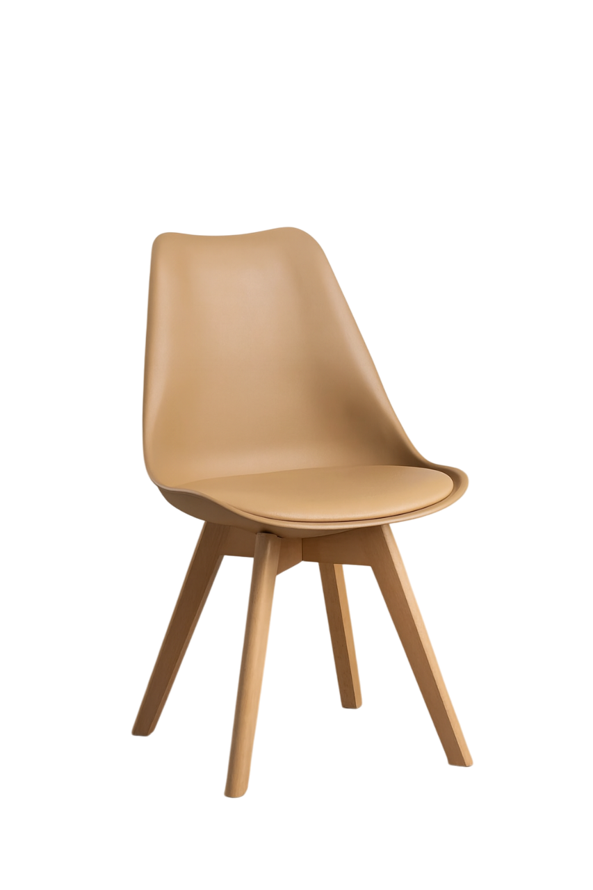 Pack 4 Sillas Eames Acolchada Beige
