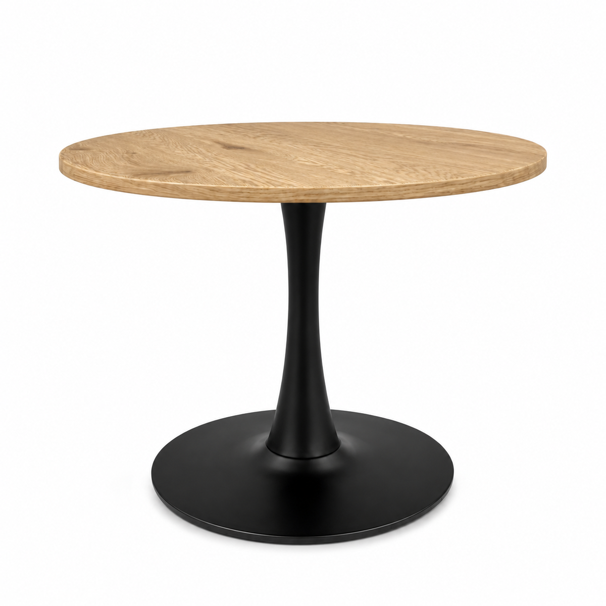 Mesa Comedor Redonda Tulip Wood 80cm Diametro Negra