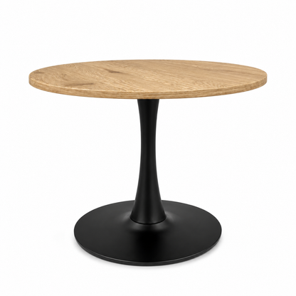 Mesa Comedor Redonda Tulip Wood 80cm Diametro Negra
