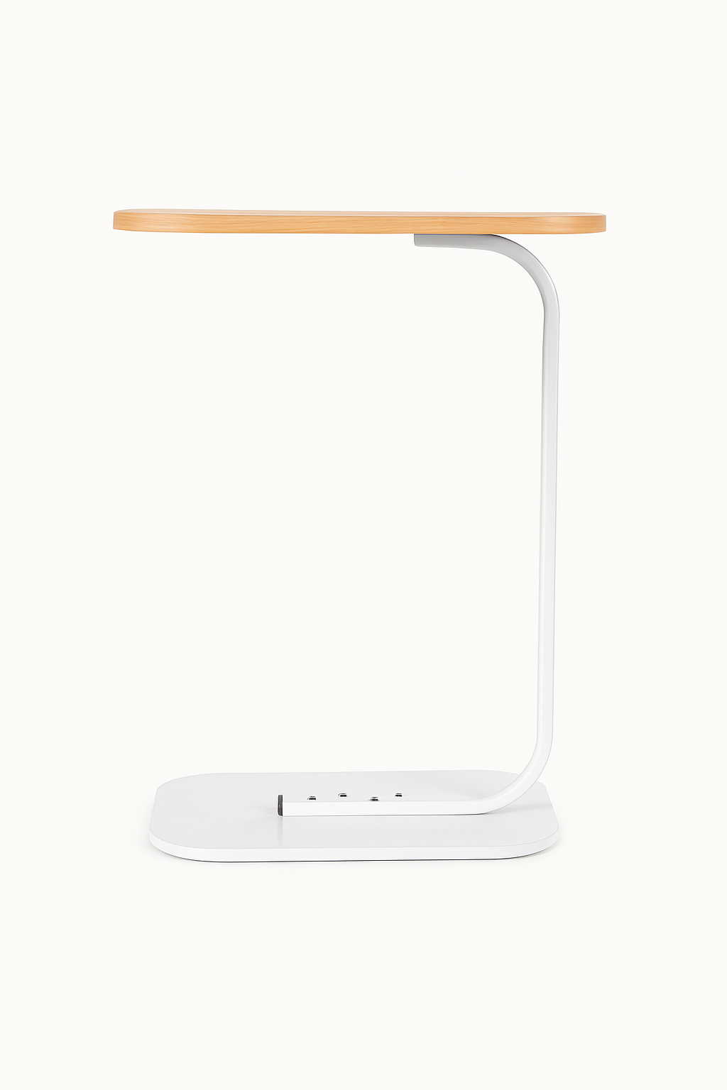Mesa Lateral Auxiliar Minimalista Wood Blanca
