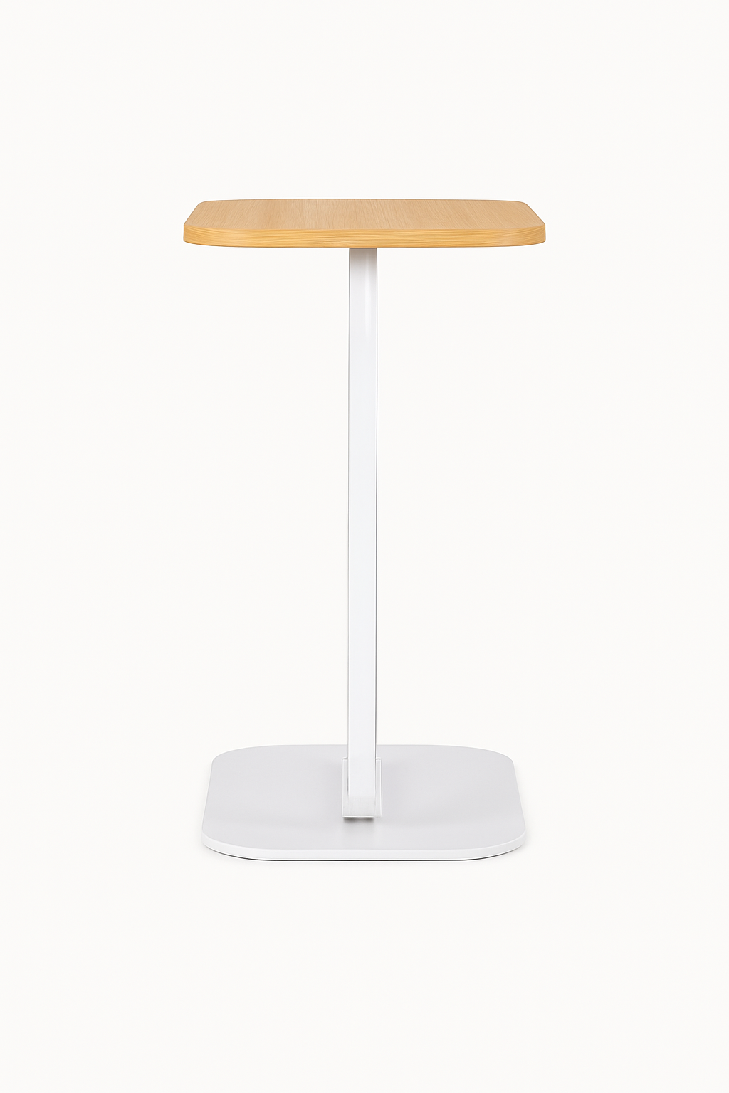 Mesa Lateral Auxiliar Minimalista Wood Blanca