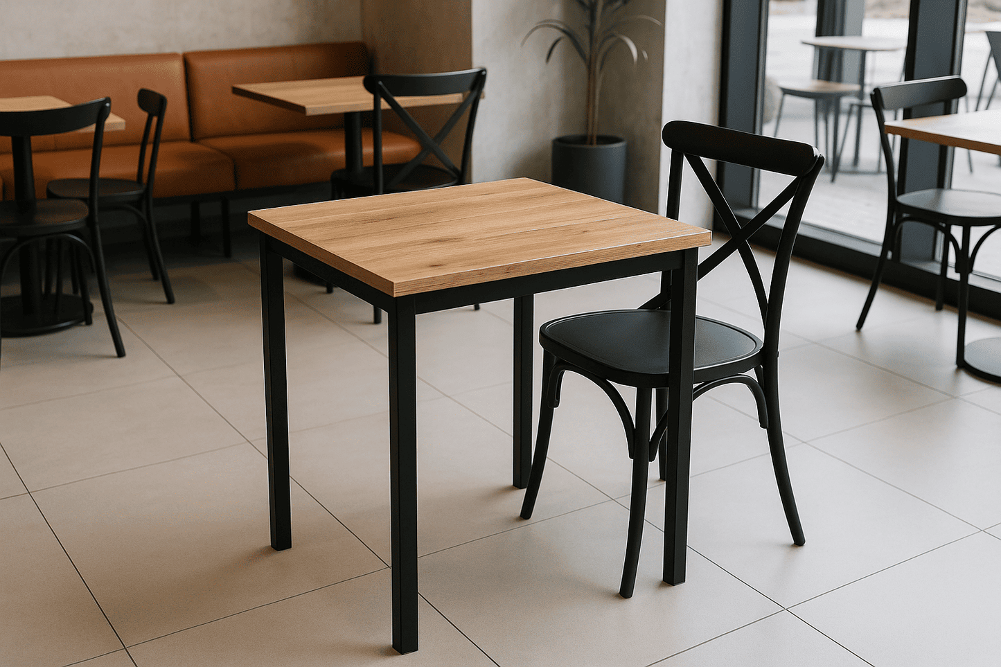 Mesa 60x60 Para Restaurante Cafetería Casino Terraza Comedor