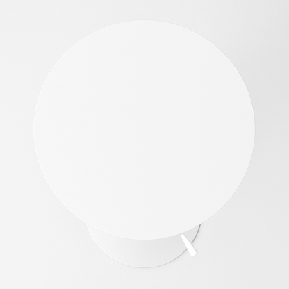 Mesa Bar Centro Altura Regulable 60cm Diámetro Full Blanca