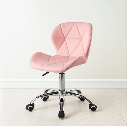 Silla De Escritorio Mariposa Radar Giratoria Acolchada Rosa