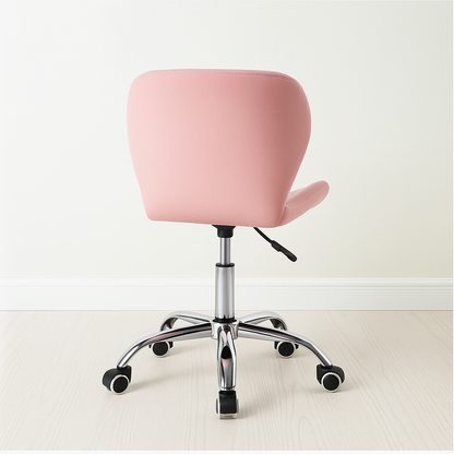 Silla De Escritorio Mariposa Radar Giratoria Acolchada Rosa