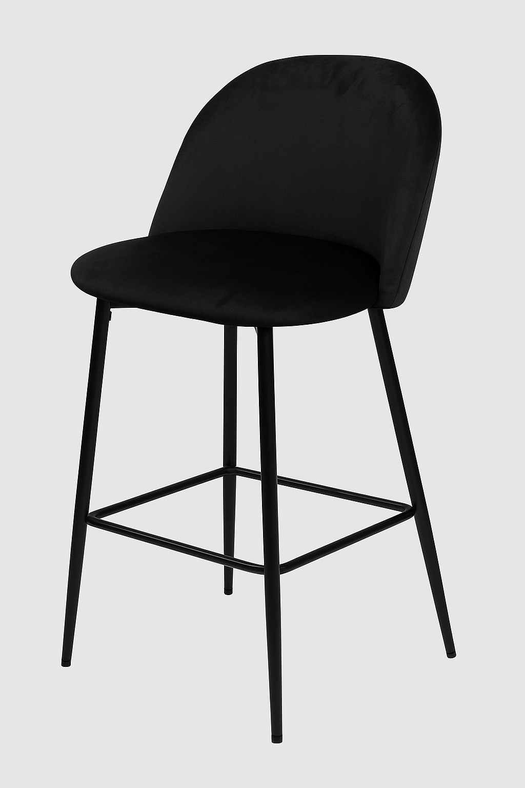 Pack 2 Pisos de Bar Taburete Velvet 66cm Terciopelo Negros