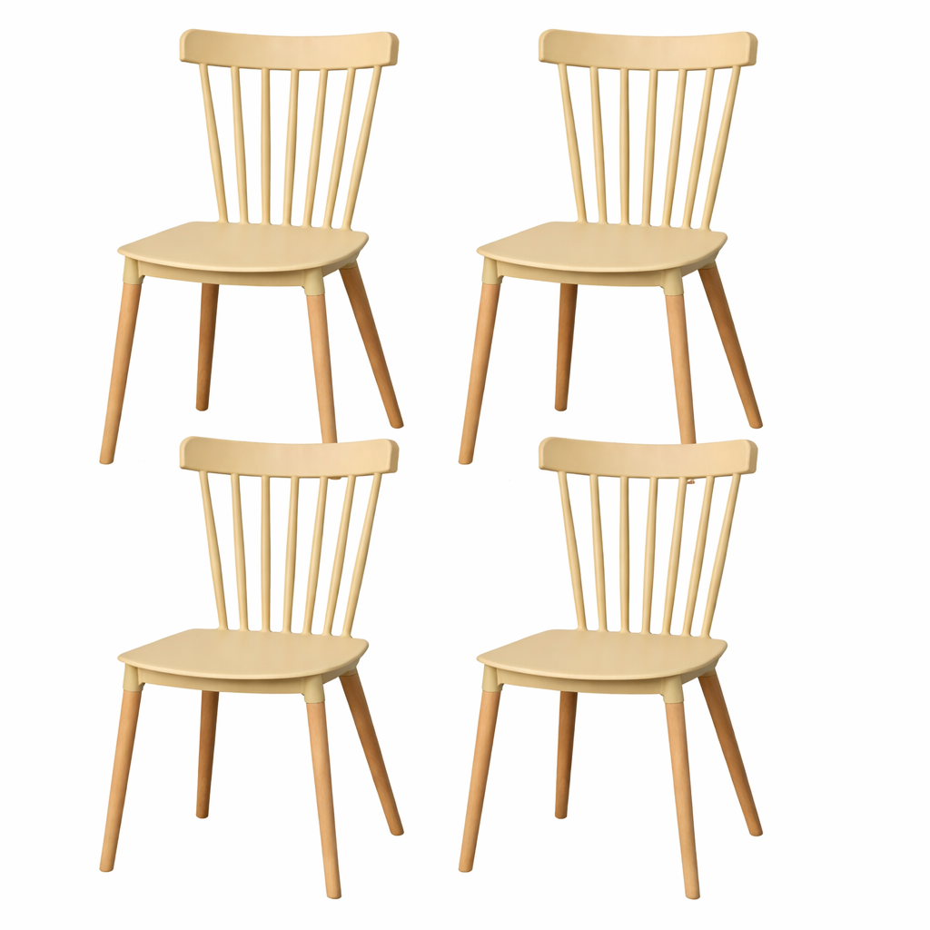 Pack 4 Sillas Windsor para Comedor o Terraza Beige