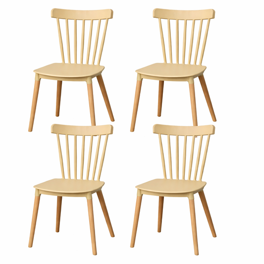 Pack 4 Sillas Windsor para Comedor o Terraza Beige