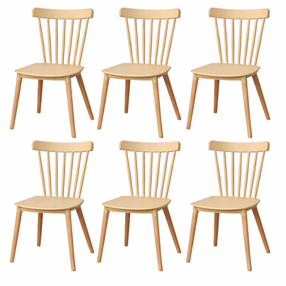 Pack 6 Sillas Windsor para Comedor o Terraza Beige