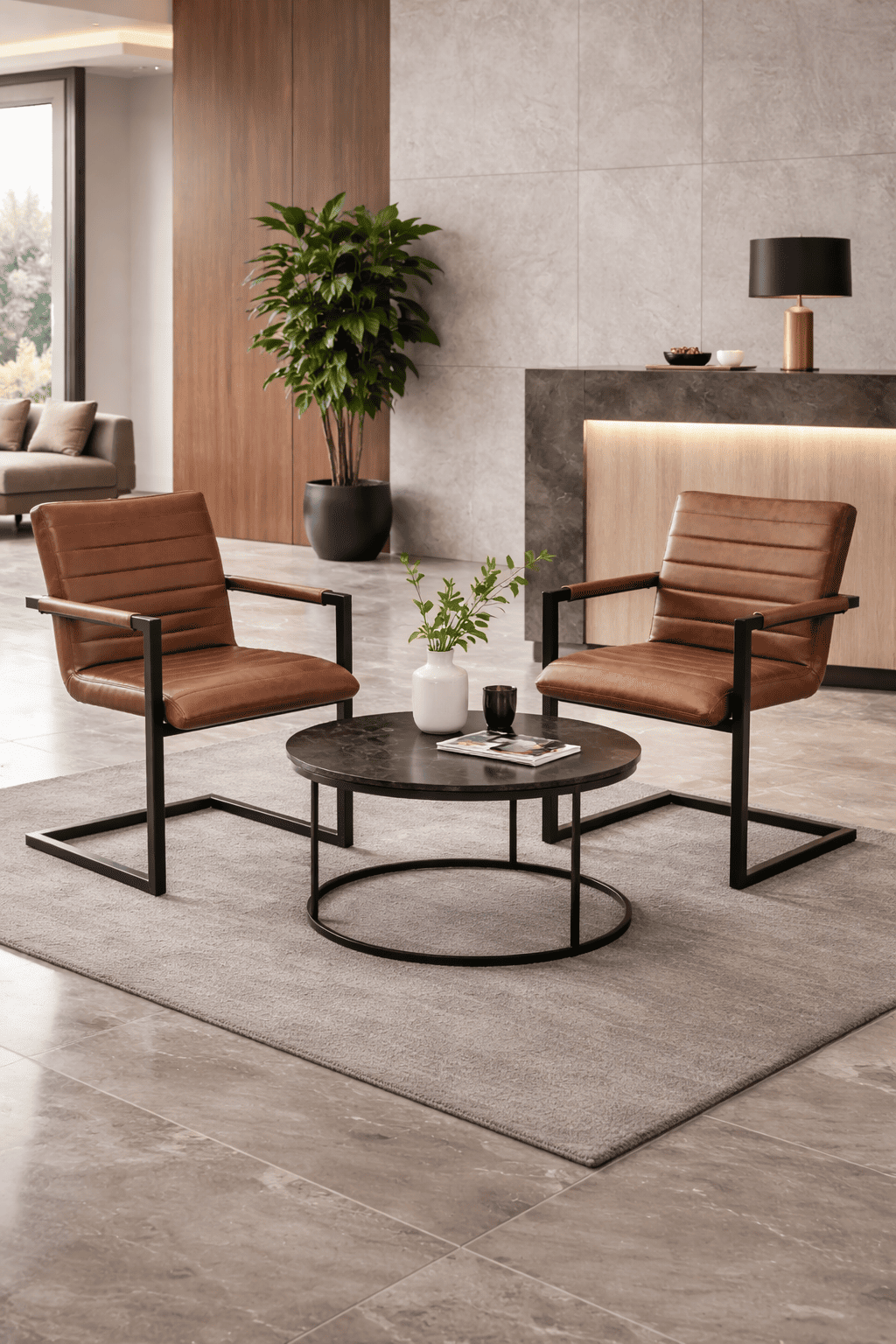 Butaca o Sitial Milano Oficina Salón Marron