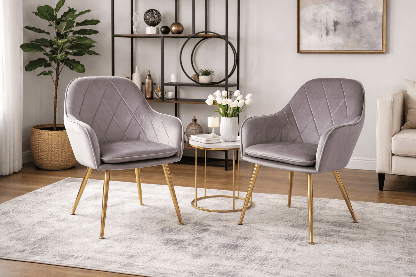 Butaca Sitial Velvet Diamond Gris