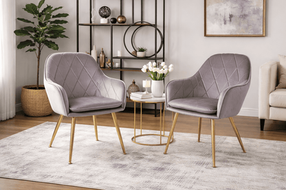 Butaca Sitial Velvet Diamond Gris