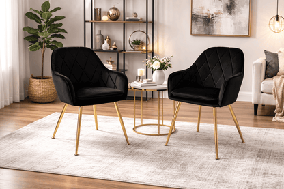 Butaca Sitial Velvet Diamond Negra