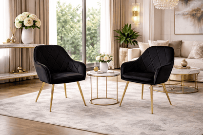 Butaca Sitial Velvet Diamond Negra
