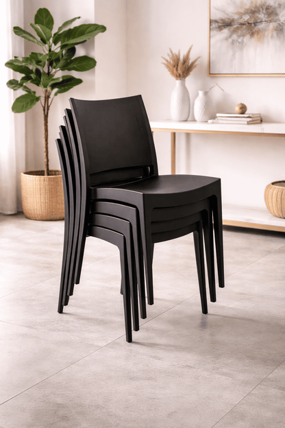 Pack 4 Sillas Murcia Minimalista para Comedor o Restaurante Negra