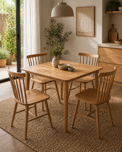 Mesa Oslo Madera 70x70 Natural para Comedor