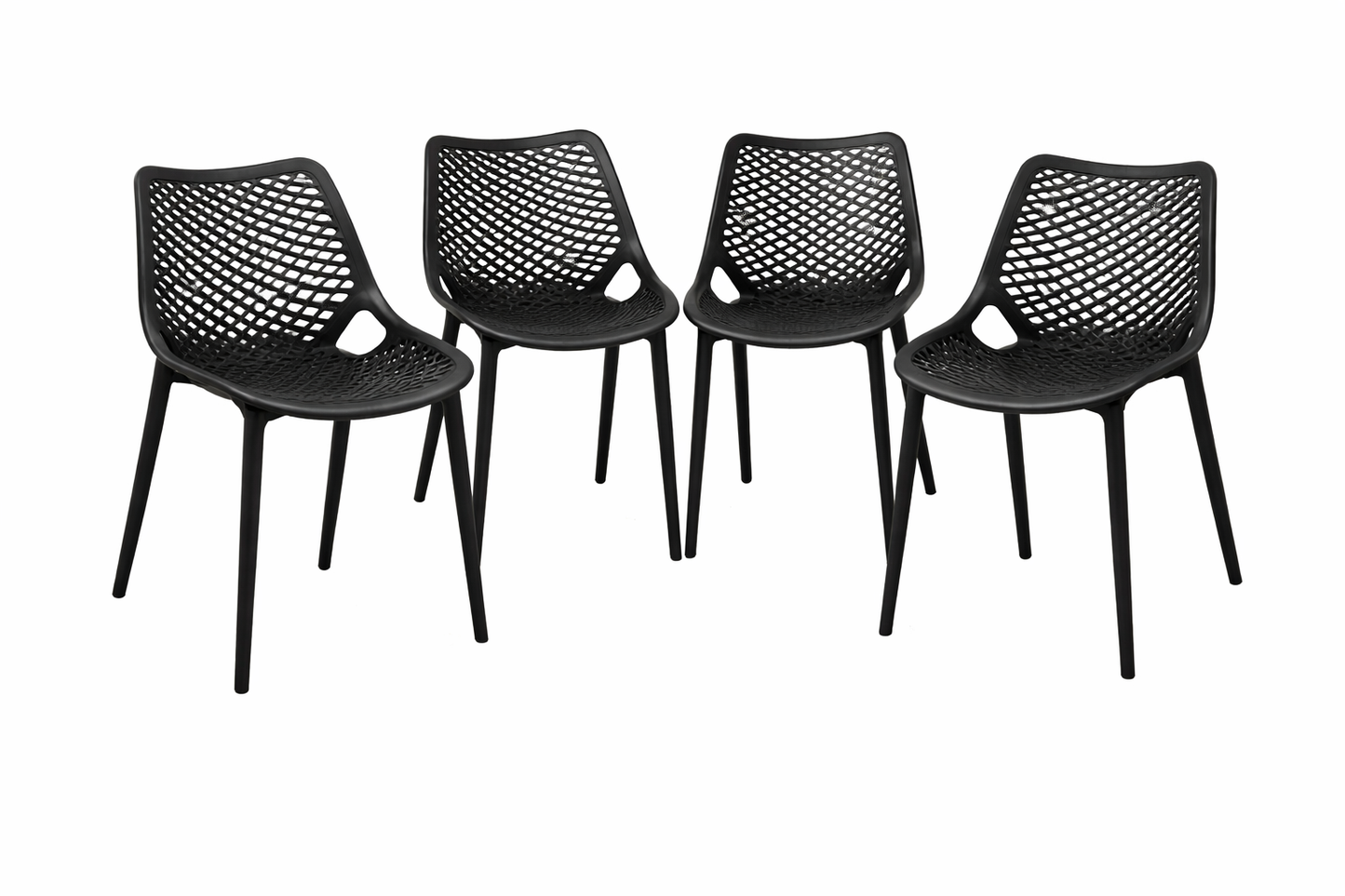 Pack 4 Sillas o Sillon Rex Negra para Terraza o Comedor
