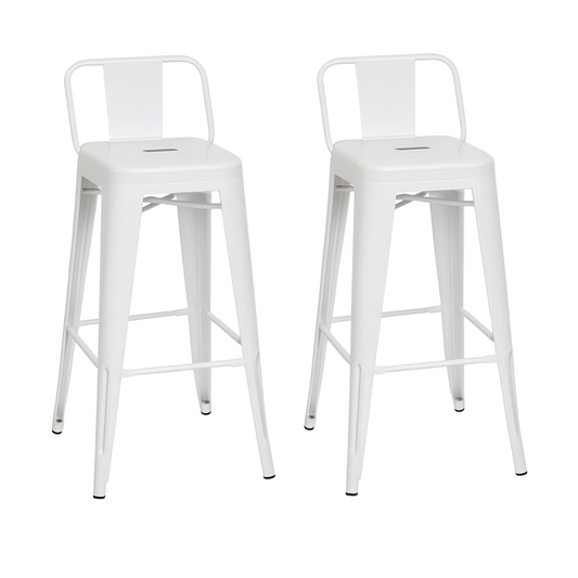 Pack 2 Taburetes Tolix Clásico Blancos 66cm