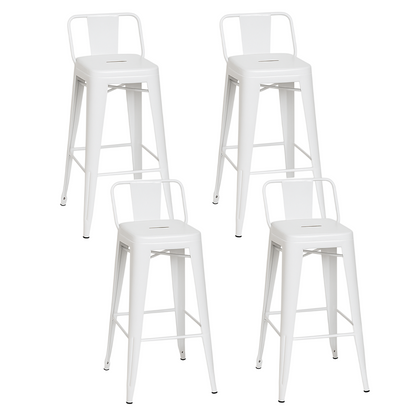 Pack 4 Taburetes Tolix Clásico Blancos 66cm