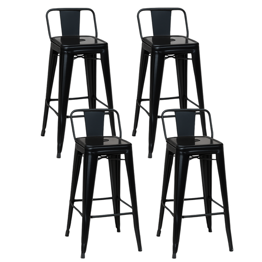 Pack 4 Taburetes Tolix Clásico Negro 66cm