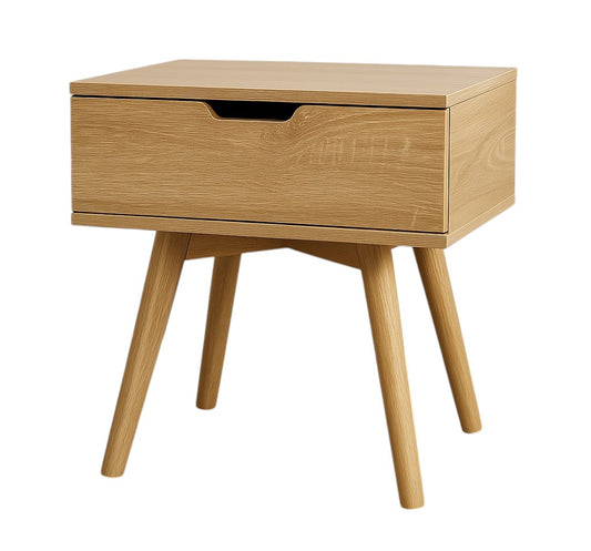 Velador Mesa De Noche Wood 1 Cajon Moderno 50*40*45cm