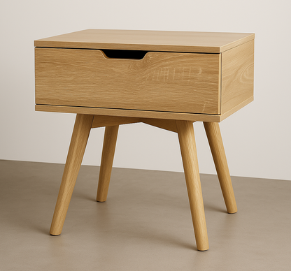Pack 2 Veladores Mesa De Noche 1 Cajon Moderno 50*40*45cm