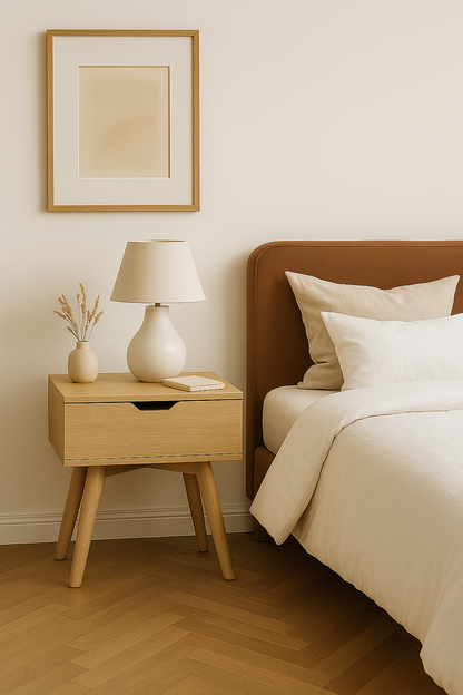 Pack 2 Veladores Mesa De Noche 1 Cajon Moderno 50*40*45cm