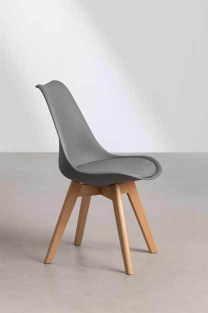 Silla Eames Acolchada Gris