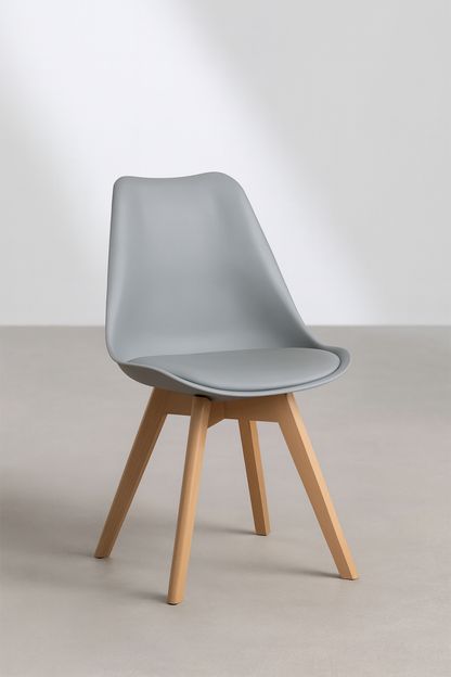 Silla Eames Acolchada Gris