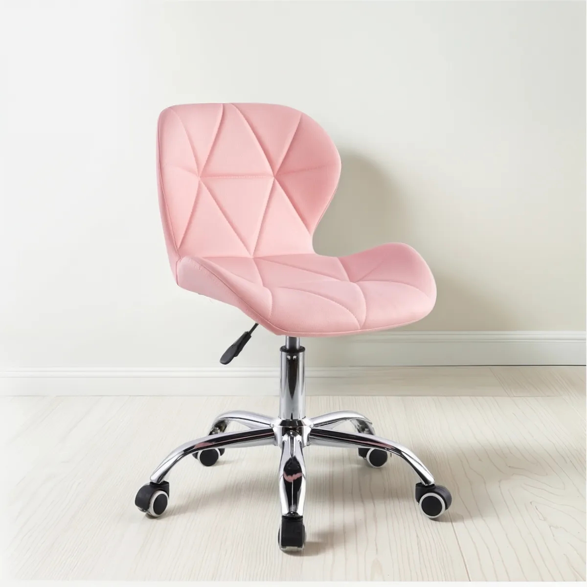 Silla De Escritorio Mariposa Radar Giratoria Acolchada Rosa