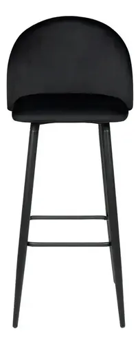 Piso de Bar Taburete Velvet 66cm Terciopelo Negro