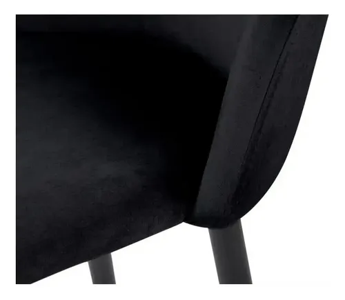 Piso de Bar Taburete Velvet 66cm Terciopelo Negro