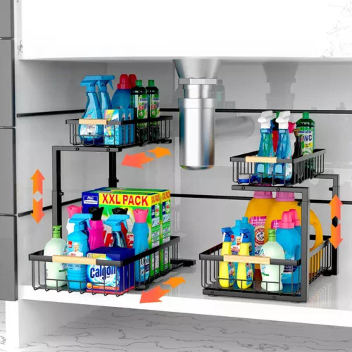 Organizador Para Lavaplatos Cocina Baño Multiusos Ajustable