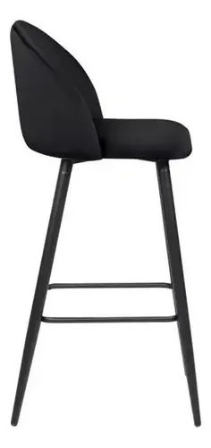 Piso de Bar Taburete Velvet 66cm Terciopelo Negro