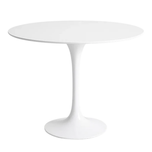Mesa Comedor Redonda Tulip Clasica 100cm Diametro Blanca