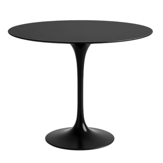 Mesa Comedor Redonda Tulip Clasica 80cm Diametro Negra