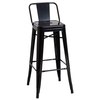 Taburete Tolix Clásico Negro 66cm