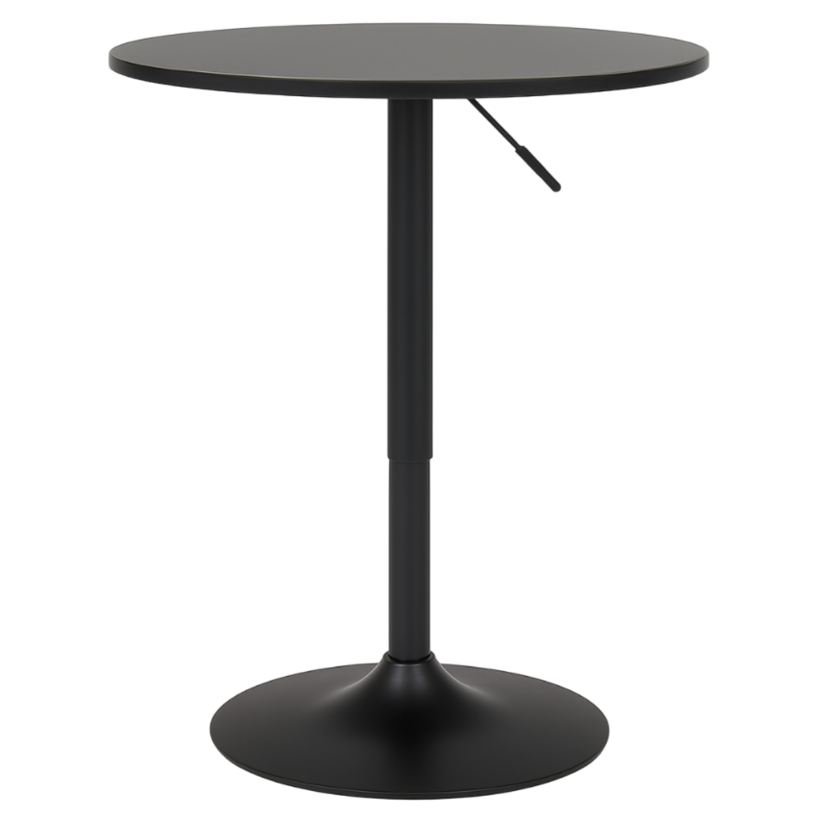 Mesa Bar Centro Altura Regulable 60cm Diámetro Full Negra