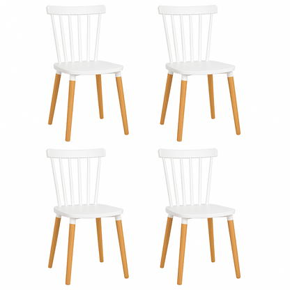 Pack 4 Sillas Windsor para Comedor o Terraza Blancas