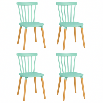 Pack 4 Sillas Windsor para Comedor o Terraza Menta