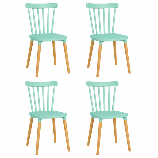 Pack 4 Sillas Windsor para Comedor o Terraza Menta