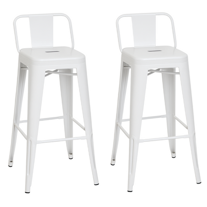 Pack 2 Taburetes Tolix Clásico Blancos 66cm