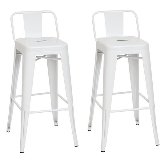 Pack 2 Taburetes Tolix Clásico Blancos 66cm