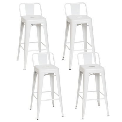 Pack 4 Taburetes Tolix Clásico Blancos 66cm