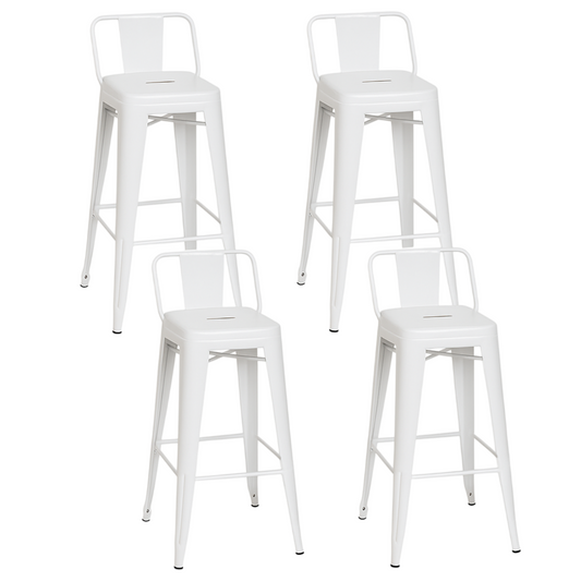 Pack 4 Taburetes Tolix Clásico Blancos 66cm