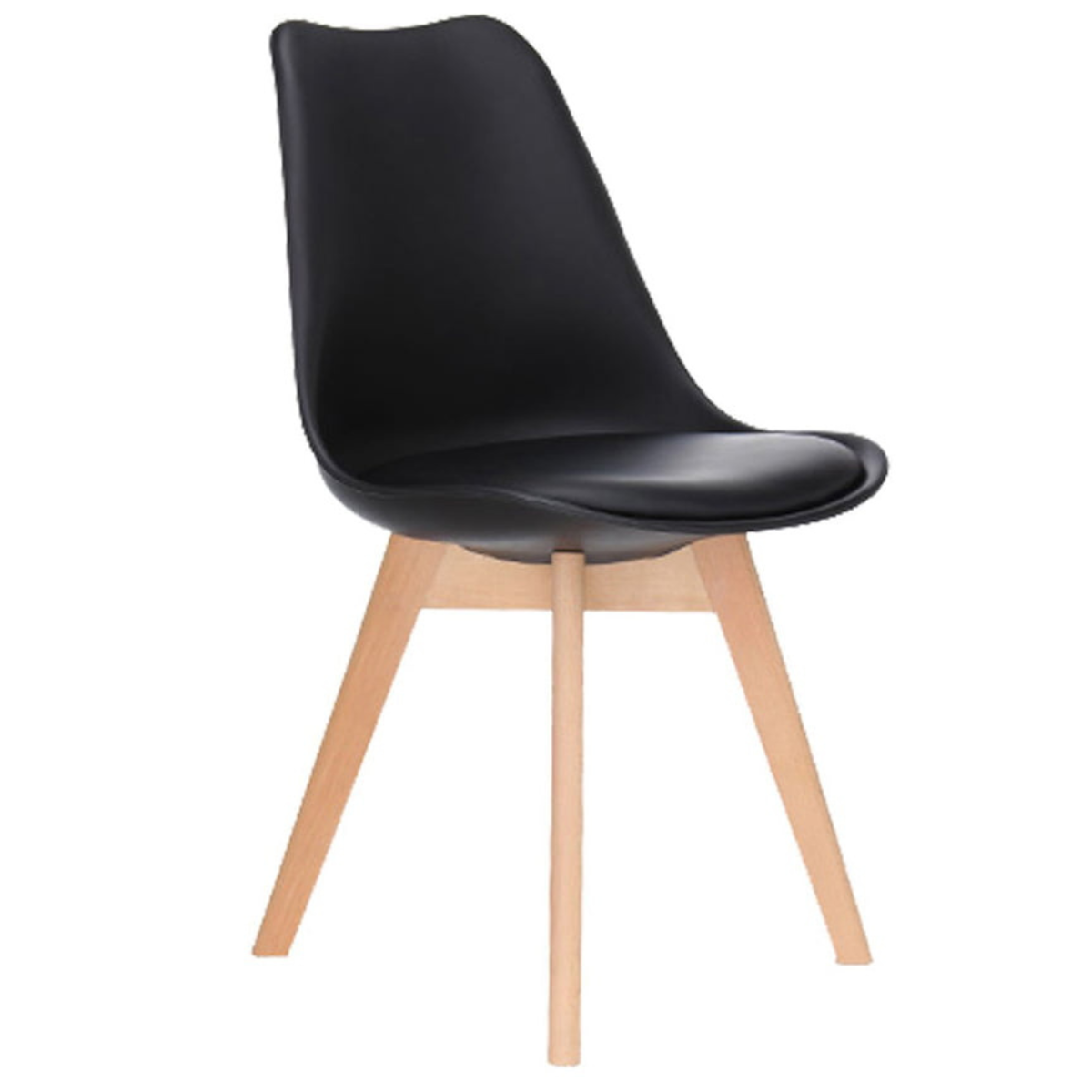 Silla Eames Acolchada Negra